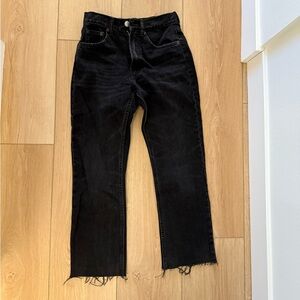 Zara black straight leg jean